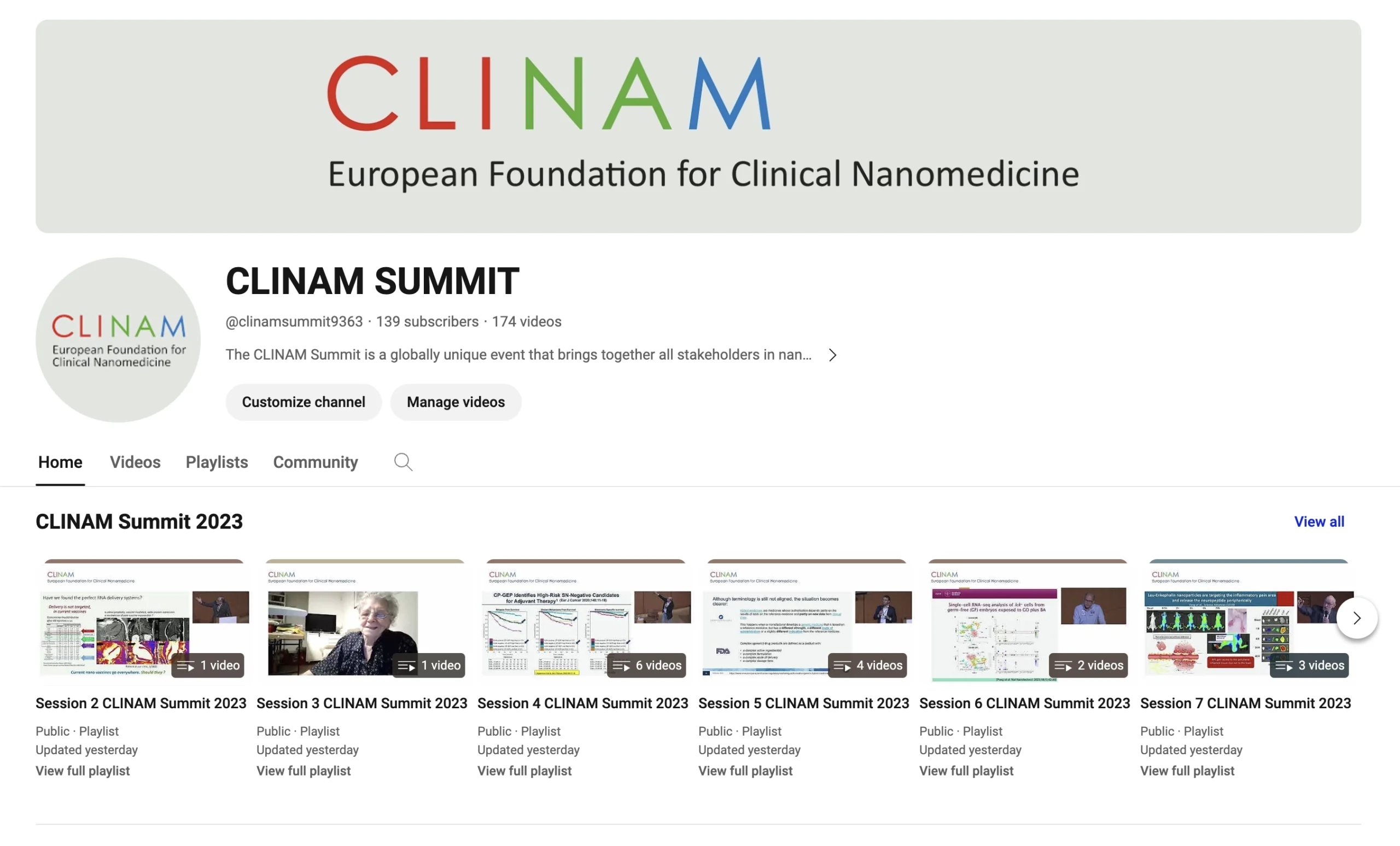 Clinam youtube channel